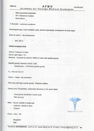 FMGE Notes - Pathology