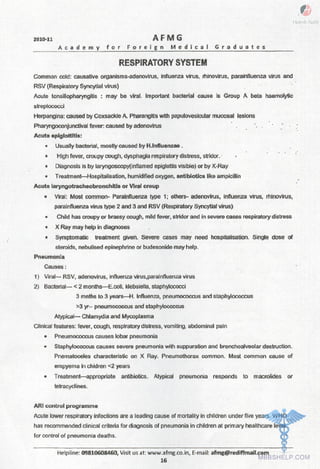 FMGE Notes - Pediatrics