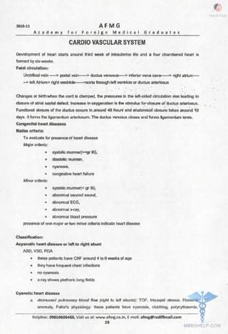 FMGE Notes - Pediatrics