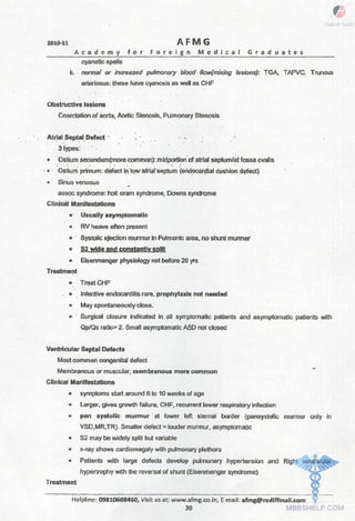 FMGE Notes - Pediatrics