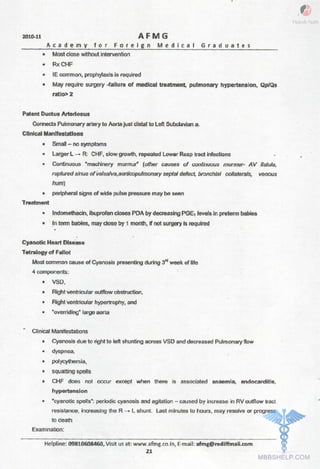 FMGE Notes - Pediatrics