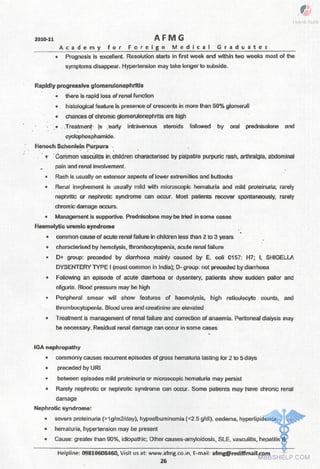 FMGE Notes - Pediatrics