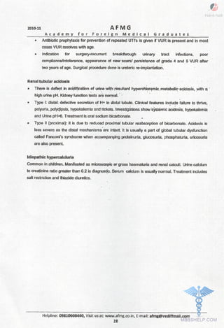 FMGE Notes - Pediatrics