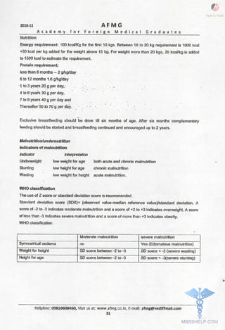 FMGE Notes - Pediatrics