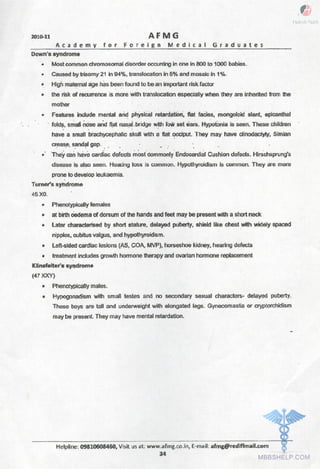 FMGE Notes - Pediatrics