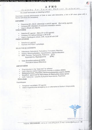 FMGE Notes - Pharmacology
