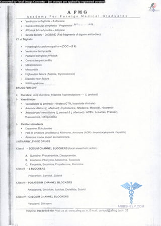 FMGE Notes - Pharmacology