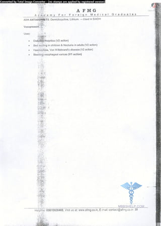 FMGE Notes - Pharmacology