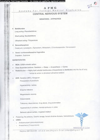 FMGE Notes - Pharmacology