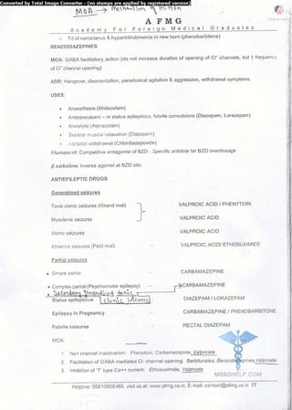 FMGE Notes - Pharmacology