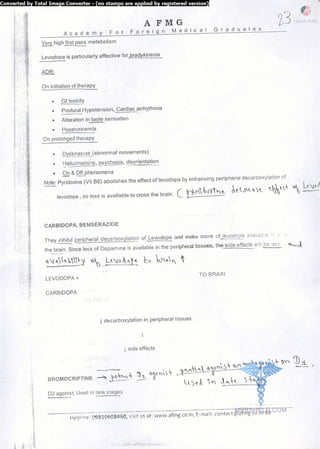 FMGE Notes - Pharmacology