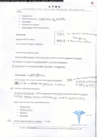 FMGE Notes - Pharmacology