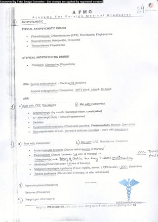 FMGE Notes - Pharmacology