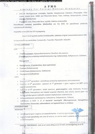 FMGE Notes - Pharmacology