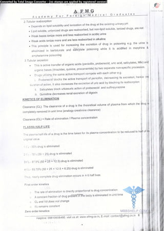 FMGE Notes - Pharmacology