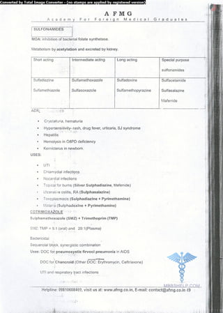 FMGE Notes - Pharmacology