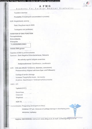 FMGE Notes - Pharmacology