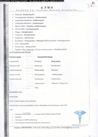 FMGE Notes - Pharmacology