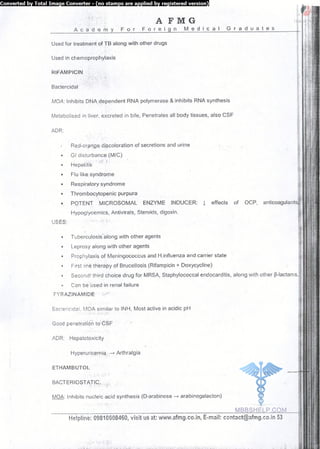 FMGE Notes - Pharmacology