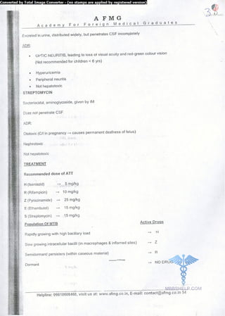 FMGE Notes - Pharmacology