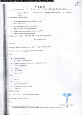 FMGE Notes - Pharmacology