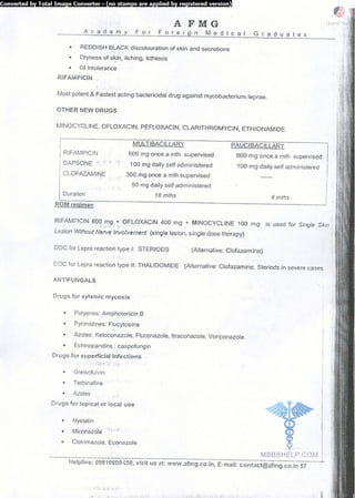 FMGE Notes - Pharmacology