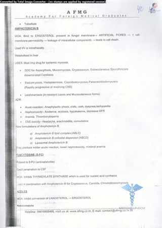 FMGE Notes - Pharmacology