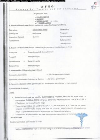 FMGE Notes - Pharmacology