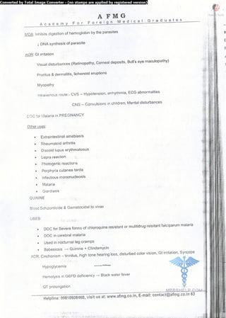 FMGE Notes - Pharmacology