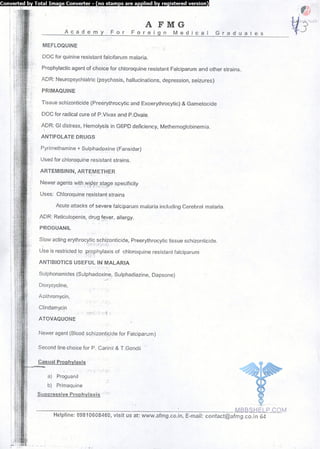 FMGE Notes - Pharmacology