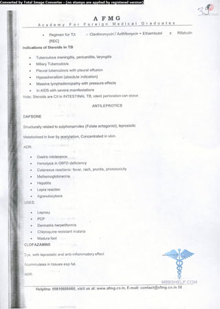 FMGE Notes - Pharmacology