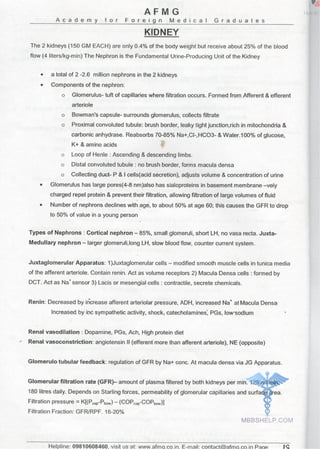 FMGE Notes - Physiology