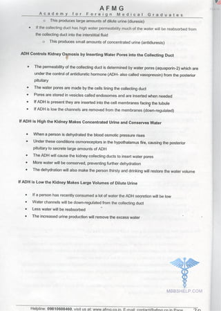 FMGE Notes - Physiology