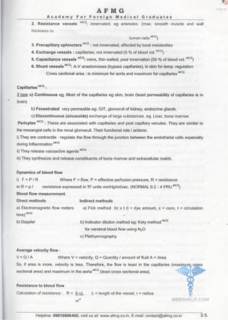 FMGE Notes - Physiology