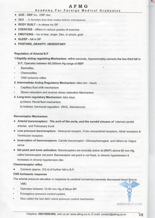 FMGE Notes - Physiology