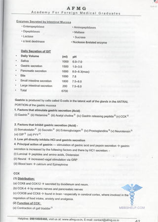FMGE Notes - Physiology
