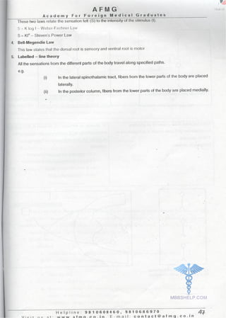 FMGE Notes - Physiology