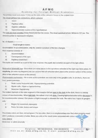 FMGE Notes - Physiology