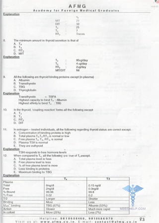 FMGE Notes - Physiology
