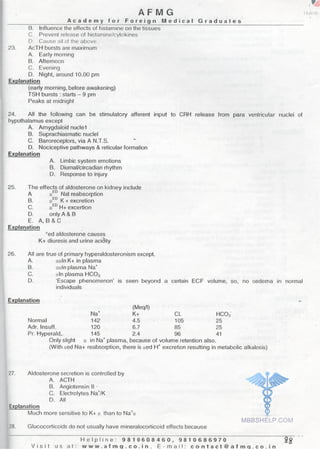 FMGE Notes - Physiology