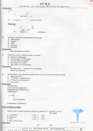 FMGE Notes - Physiology