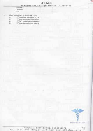 FMGE Notes - Physiology