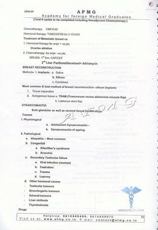 FMGE Notes - Surgery