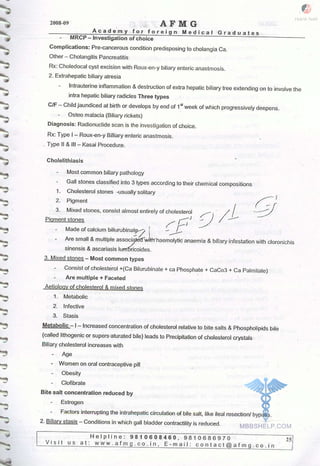 FMGE Notes - Surgery