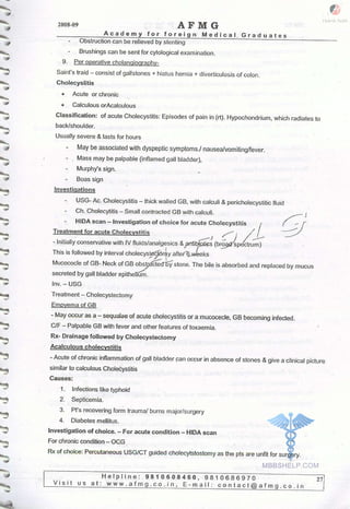 FMGE Notes - Surgery