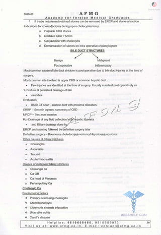 FMGE Notes - Surgery