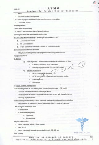 FMGE Notes - Surgery