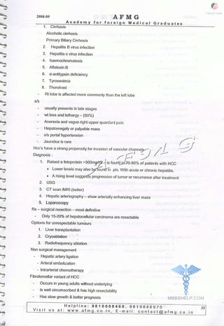 FMGE Notes - Surgery