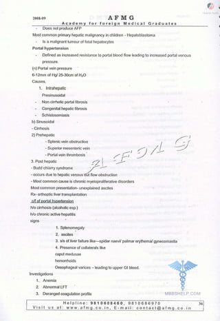 FMGE Notes - Surgery