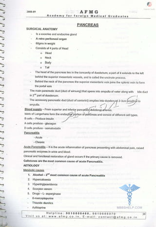 FMGE Notes - Surgery
